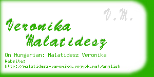 veronika malatidesz business card